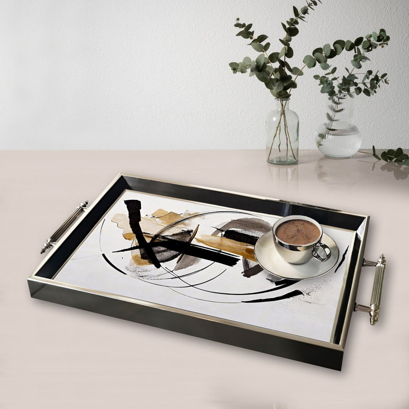 Elegant Glass Tray, 19.7 x 11.4 x 1.4 inches | 100% Durable Glass Construction | Easy to Clean with Damp Cloth | Ideal for Serving, Decorative Display, and Organizing | Stylish Addition to Home Décor