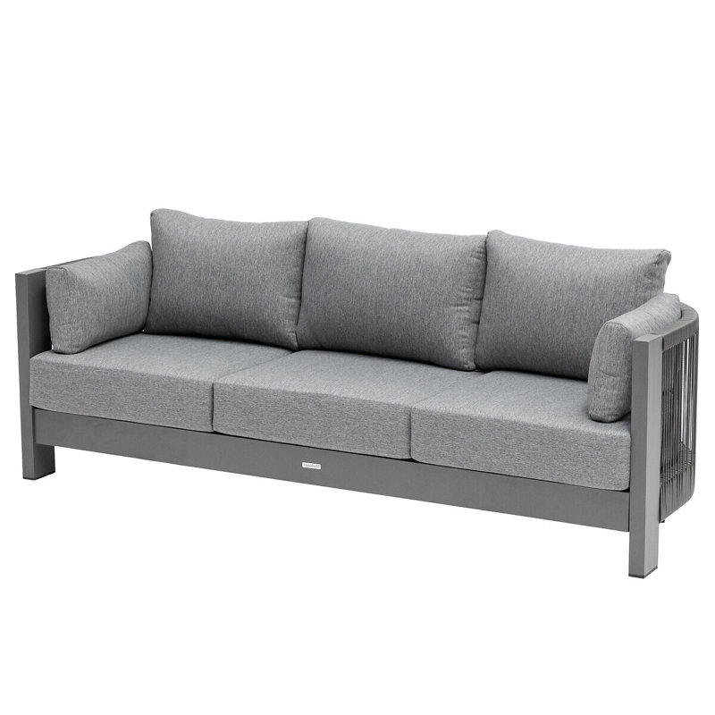 Lorata 194 cm W Metal Patio Sofa with Cushions