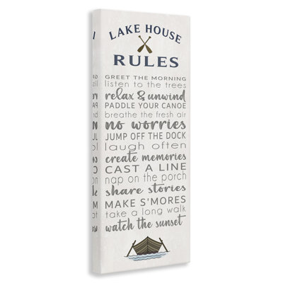 Toile Fun Lake House Rules, design par Seven Trees Design