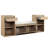 All-In-One Entryway Storage Bench With Cushion Compartments Drawers And Open Shelves For Hallways-879946232