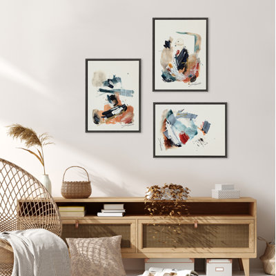 By The Fireplace Series par Xizhou Xie, ensemble d'art mural sur toile encadrée
