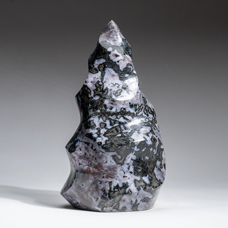 Genuine Polished Indigo Gabbro Flame Freeform (3.3 Lbs), 7" H x3.5" W x 4" D