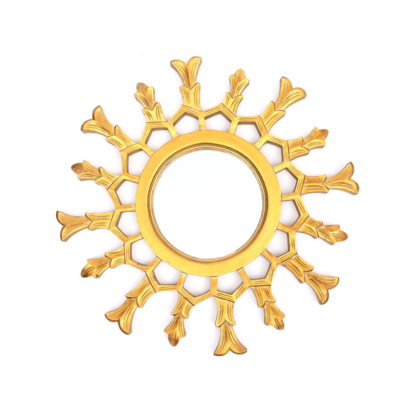 Sunburst Wall Mirror, Golden