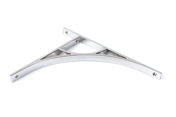 Tyne Shelf Bracket, Polished Chrome, 31.4cm H x 9.8cm W x 2cm D