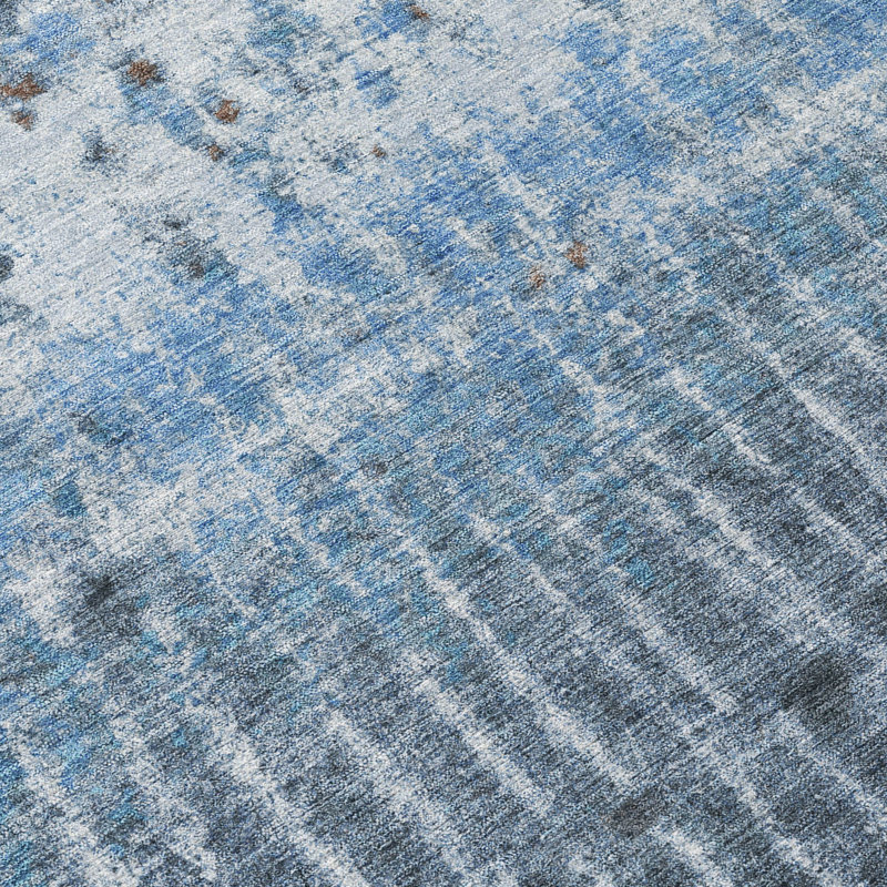 Machine Washable Indoor/Outdoor Lanphear ACN2406 Abstract Rug, Rectangle 10' x 14'