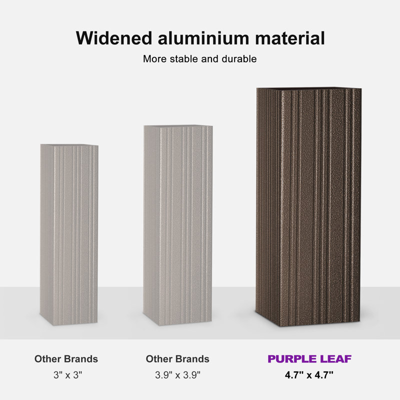 PURPLE LEAF Aluminium Hardtop Gazebo with 48 Ft String Lights, 13 ft x 10 ft