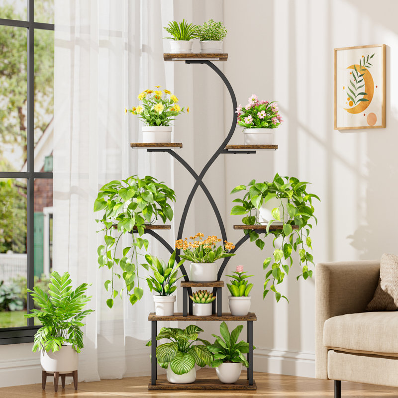 Flower Spike Plant Stand with Grow Lights - 8 Tier Indoor