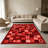 1PC Burgundy Geometric Square Patchwork Mosaic area rugs for Living Room, Soft and Comfortable, Suitable for all seasons, easy-to-maintain, machine washable Indoor floor mat, Under Table Farmhouse suitable for dining room, bedroom, home office,-129131731