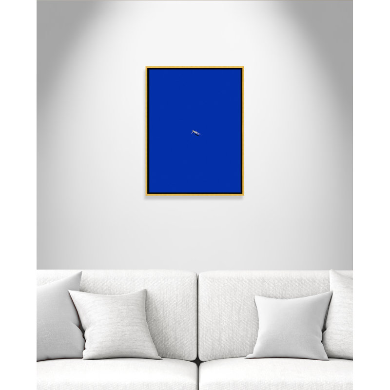 «No stress print» par Leon, Toile avec cadre, Gold Floater, L 19,5 po x H 25,5 po