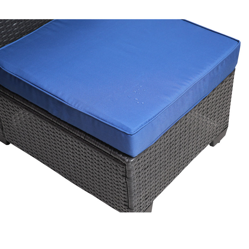 Patio moderne: PE avec coussins à haute élasticité et eau de construction métallique stable -: 7