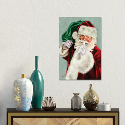 «Shush Santa», reproduction d'art sur toile tendue