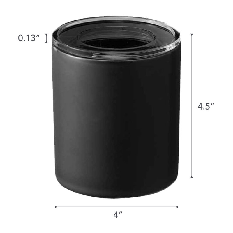 Large Black Ceramic Food Storage Container with Airtight Lid