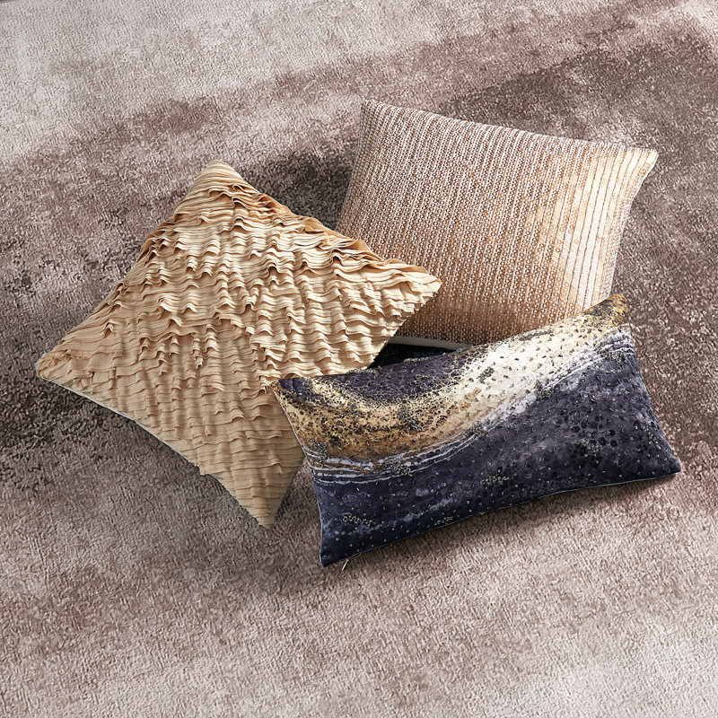 Copper Sequin Square Pillow Cover & Insert