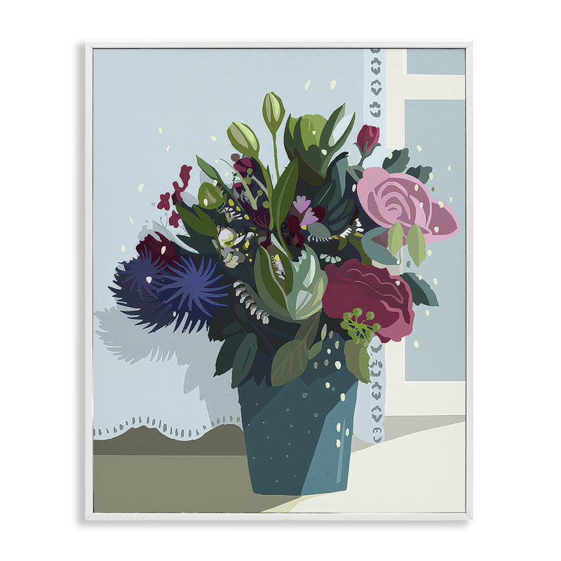 Après le bouquet de mariage, estampe numérique encadrée par Betty Boynes bg-112, Estampe numérique encadrée blanc bord de mer