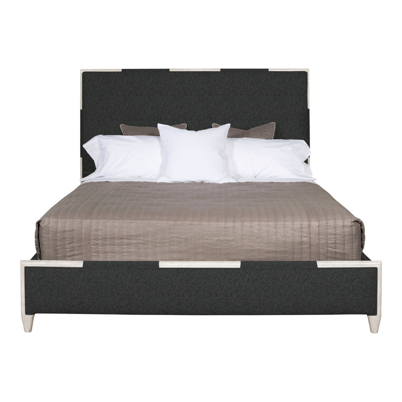  Thom Filicia Home Chatfield California King Upholstered Low Profile Panel Bed, Casa Blanca, Ian Lagoon