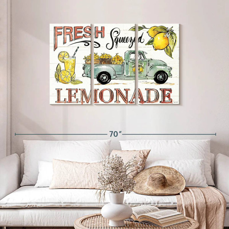 Plaque murale «Lemonade Stand I», H 28 po x l 45 po