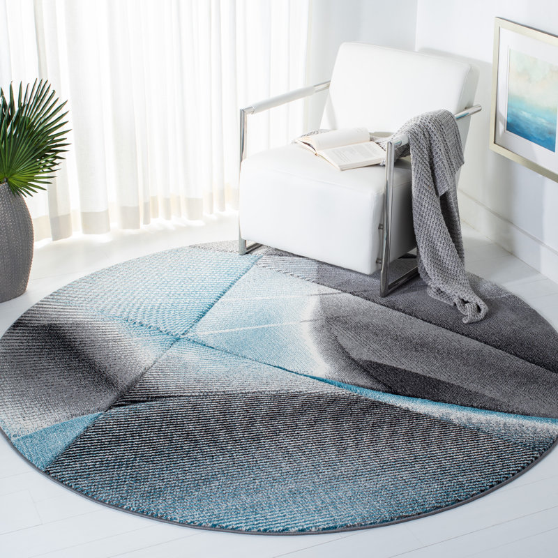 Tapis abstrait performance Vilica, Rond 6 pi 7 po