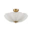 Nordic Pleated Fabric Semi Flush Mount
