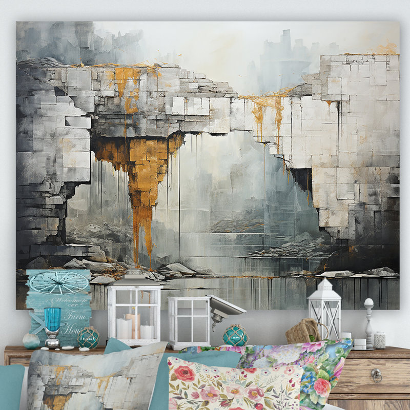 «Waterfall Cliff Adventure IV», reproduction sur toile, Toile tendue, H 30 po x l 40 po x P 1,5 po