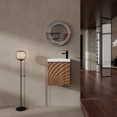 Meuble-lavabo mural 18,5 po avec lavabo en résine Madsen