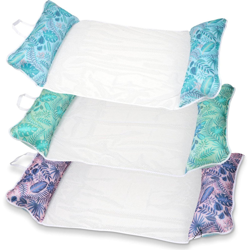 Ensemble de 3 chaises longues gonflables pour hamac flottant pour piscine