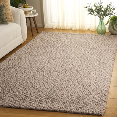 Natura Hand Woven Wool/Viscose/Cotton Rug in Taupe