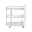 Chariot-bar Martavious en transparent et chrome