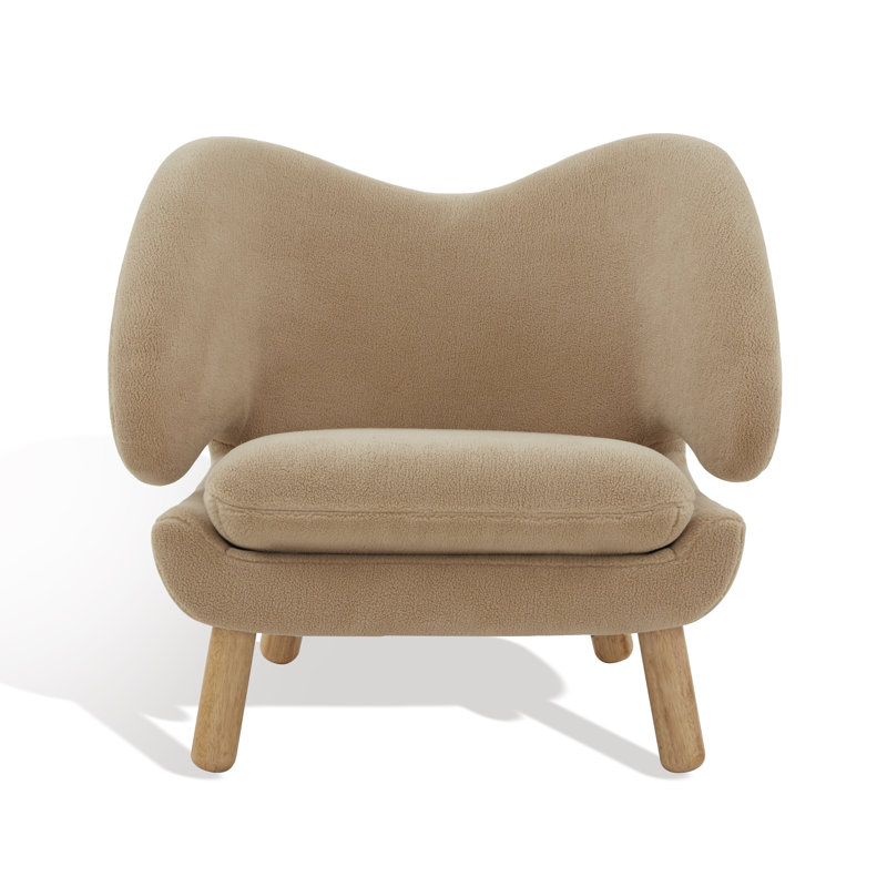 Felicia Contemporary Accent Armchair, Natural, Tan