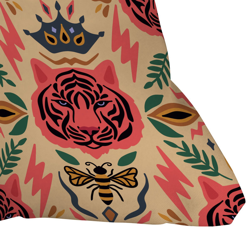 Coussin extérieur Design by Spark Tigress Queen Bee, 26 po x 26 po