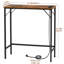 Console Table With Charging Station For Living Room, Rustic Brown-233212782