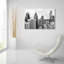  «Philly Skyline B & w» par Erin Clark, art mural en verre acrylique, 36 po x 24 po-795955084