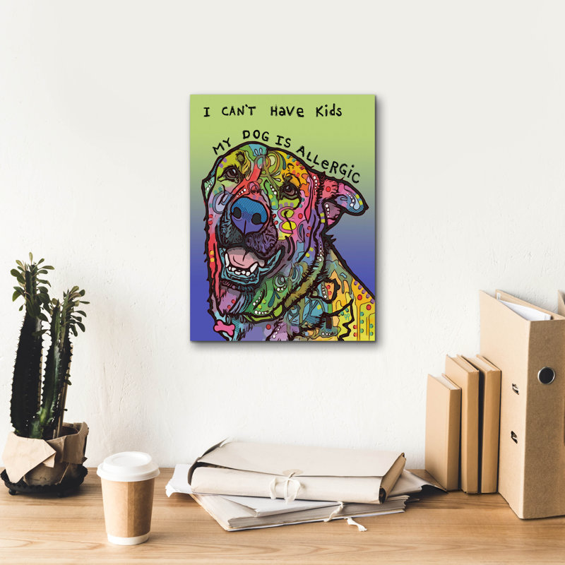 «Allergic» par Dean Russo, H 16 po x l 12 po x P 0,75 po