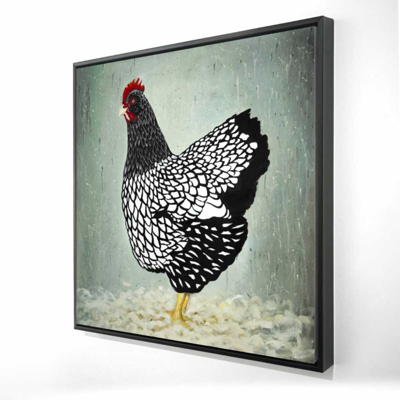 Art sur toile Wyandotte | Décoration rustique encadrée noire