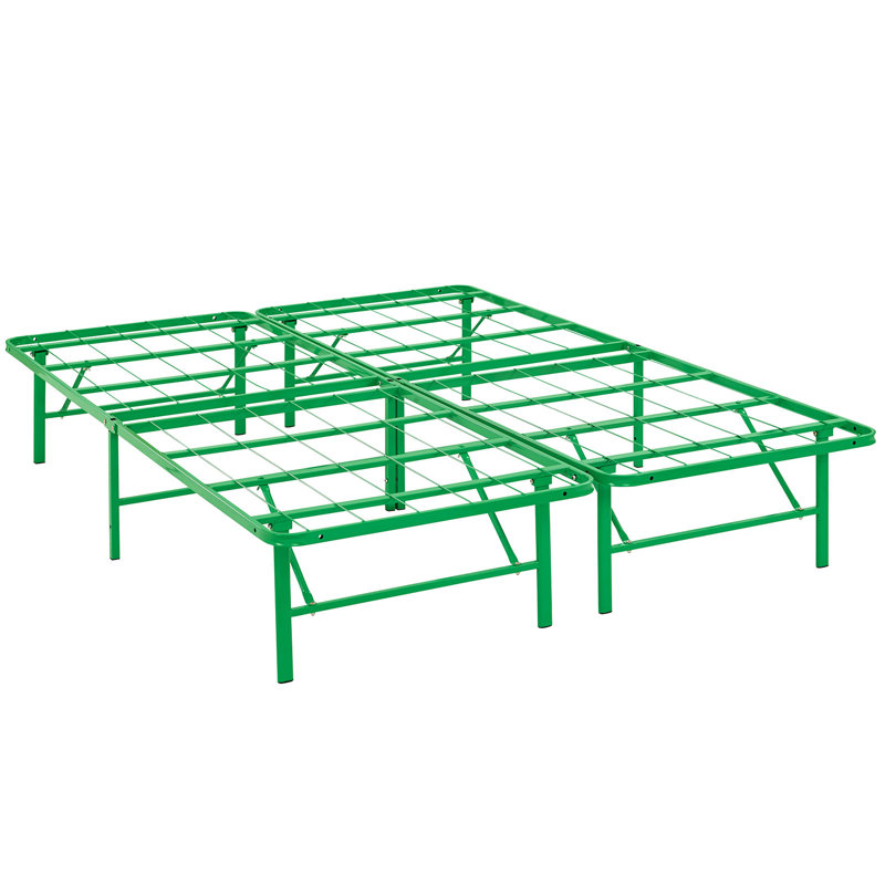 Modway Horizon Stainless Steel Bed Frame, Green, Full
