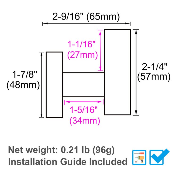 AngleSimple Stainless Steel Double Mounting Robe Hook & Reviews