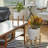 Elayna Ceramic Planter with Wood Stand-345133210-345935326