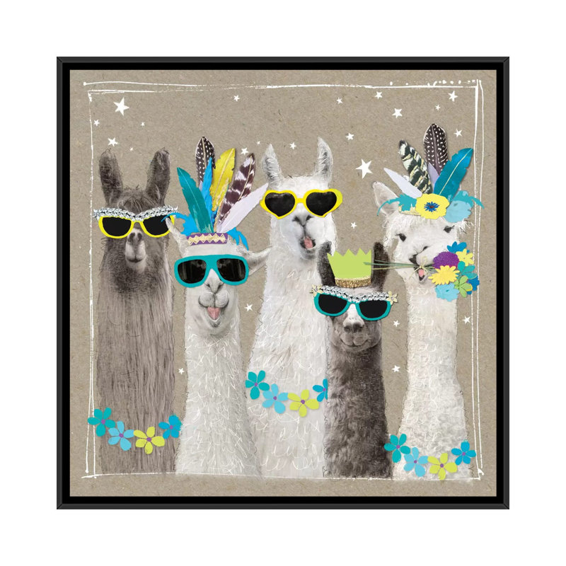 «Fancy Pants Farm V», impression sur toile, H 18 po x l 18 po x P 1,5 po, Toile avec cadre noir