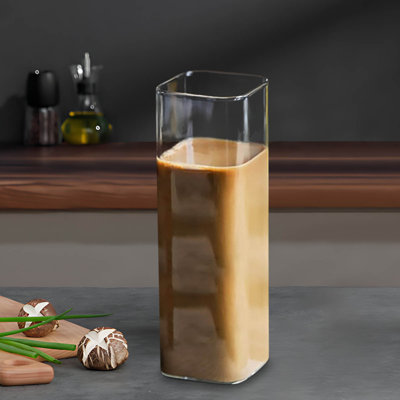 Verre à lait en verre transparent