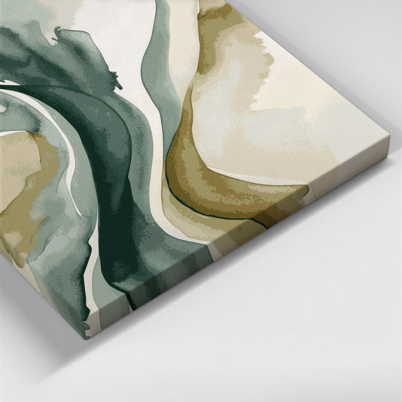 Aquarelle abstraite 36, art mural sur toile grise, 24" H x 36" W