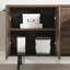 Bureau en L Edmon avec rangement et prise de recharge