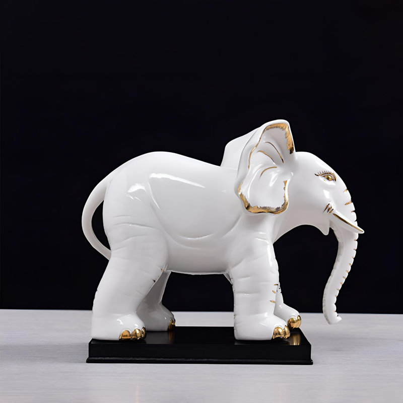 Sculpture artistique d'éléphant pour la prospérité