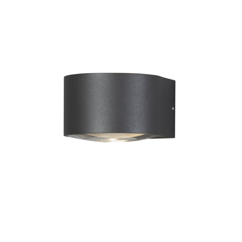6.5cm H Integrated LED Outdoor Sconce, Anthracite