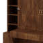 Lit escamotable avec bureau, armoires et tiroirs de rangement, lit escamotable en bois avec tablettes, convertible en armoire-509214859