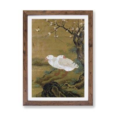 'Two Geese' by Lu Ji - Picture Frame Painting Print on Paper