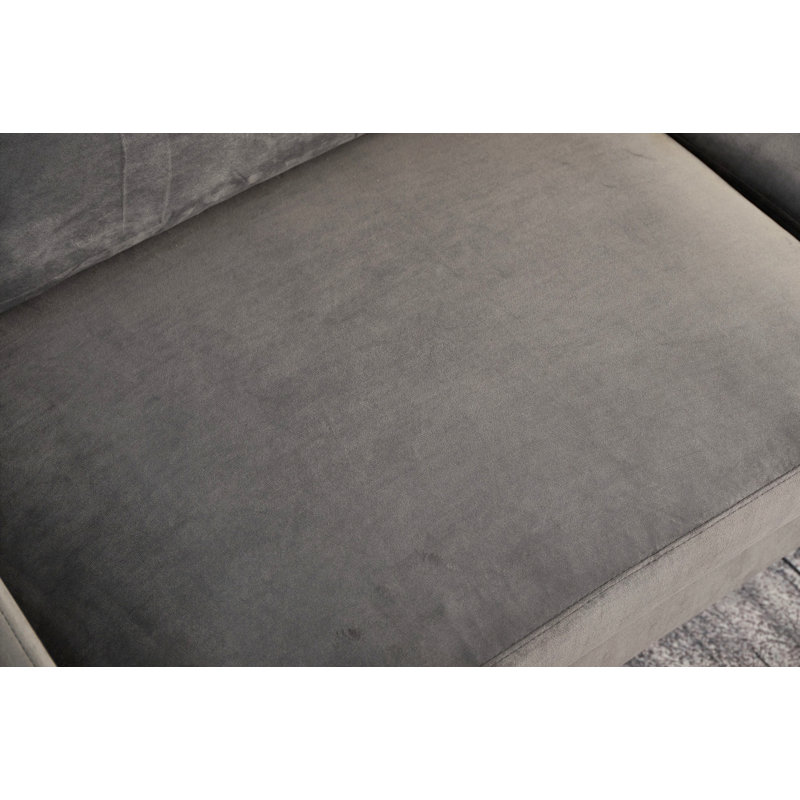 Causeuse, gris, Gris, Noir