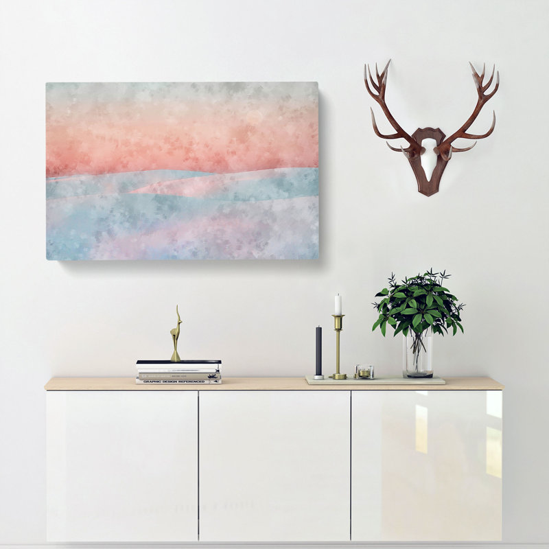 Pink Desert - Wrapped Canvas Painting, 35cm H x 50cm W x 3cm D