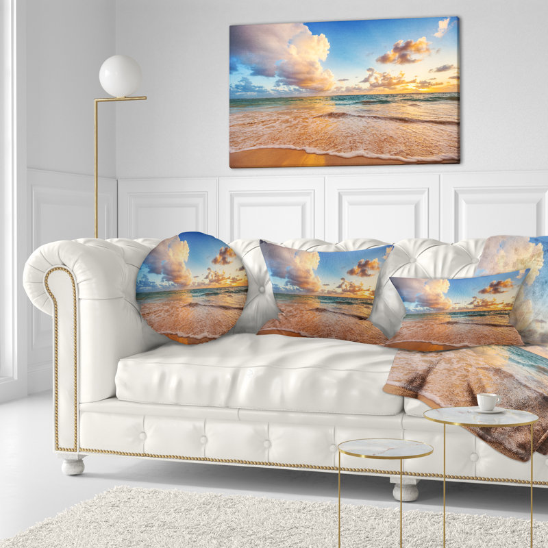 Coussin lombaire cloudscape sur plage magnifique