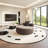 Semi-circular curved light luxury sofa