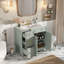 Meuble-lavabo 36 po avec lavabo - Armoire de salle de bain moderne avec portes à fermeture en douceur, base en bois massif, lavabo en céramique et tiroirs de rangement-1005616964