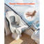 Boat Seat High Backrest Flip Up Boat Seat Captain Bucket Seat White & Grey